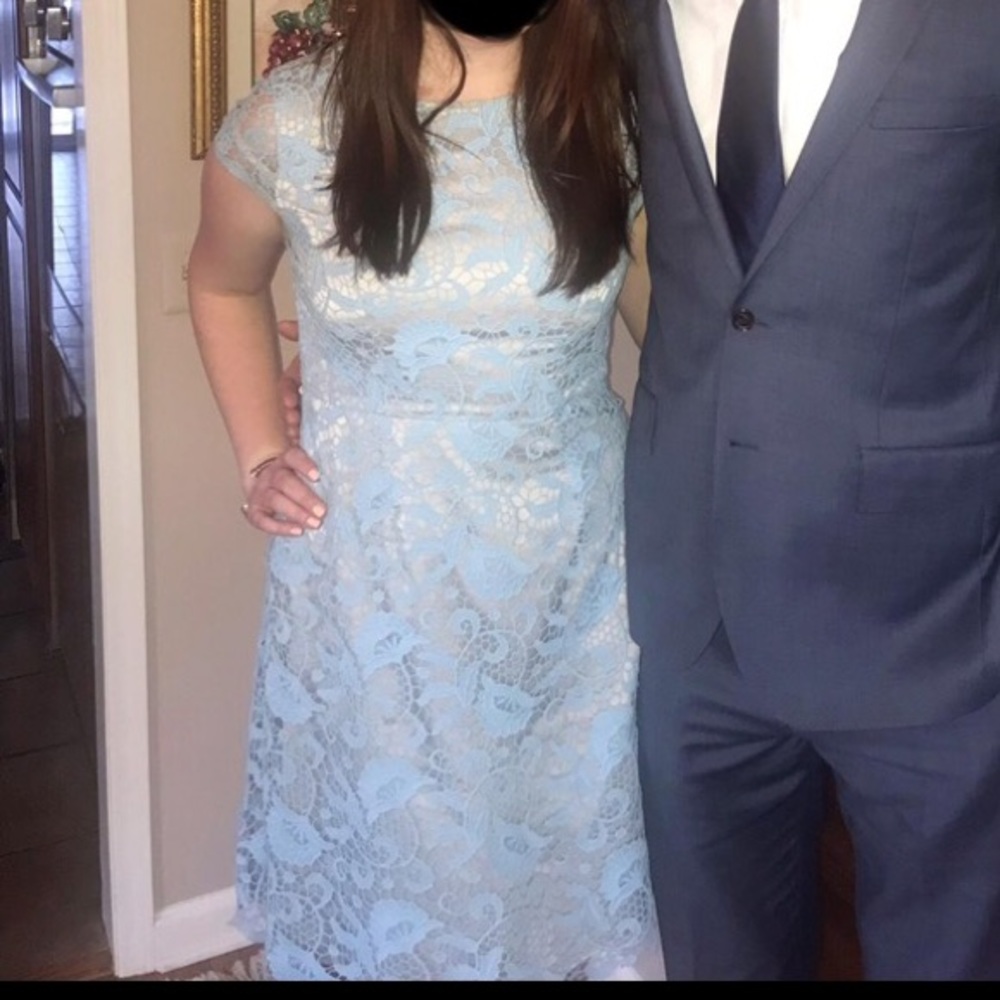 Blue lace dress
